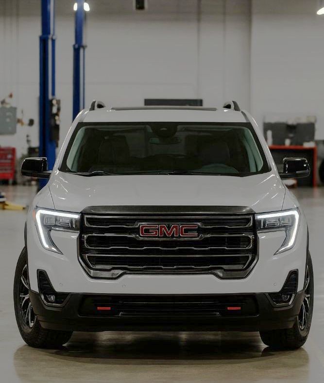 White GMC suv- GM collision repair at Downtown Garage