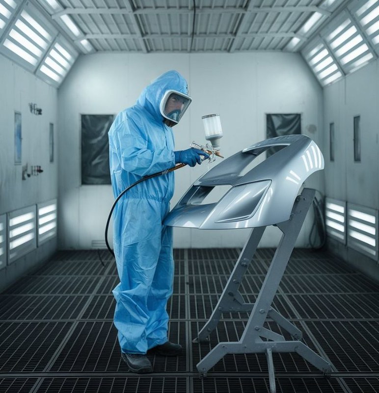 Auto Body Technician in Paint Booth-Auto Paint Repair downtown garage & auto body